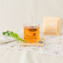 [쌍계명차 본사공식] 일상다완 우드 티코스터 소나무원목 차탁, 일상다완 티 코스터 2개