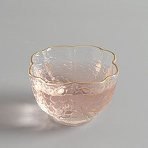골드테두리 꽃잎모양 유리찻잔 다기잔 60ml (72005A), 색상:[색상]본상품, 단품