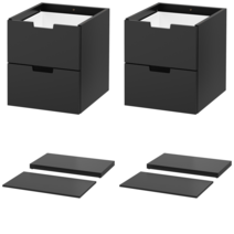 이케아 서랍장 NORDLI 노르들리 상판+하부몰딩 앤트러싸이트 80x47 cm