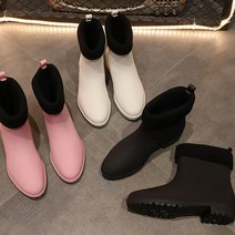 여성 겨울부츠 레인부츠 발편한 방수 기모내피장화 여자 신발 여성 부츠 앵클 워커 레이스업 로퍼