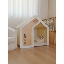 강아지 고양이 펫 하우스 원목 반려동물 집, 기본