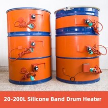 노브 온도 컨트롤러가있는 220v 20-200l 실리콘 밴드 드럼 히터 담요 오일 바이오 디젤 플라스틱 금속 배럴 가스 탱크, 760x80 300w