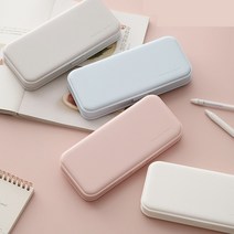 가벼운필통 플라스틱 사각 중학생 고등학생 대학생 필통 다이소필통 펜케이스, 블루