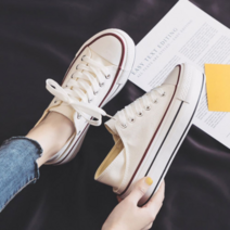 오너클랜 캔버스뮬 스니커즈 슬립온 여성신발 통굽