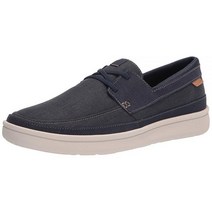 Clarks 남성용 칸탈 레이스 스니커즈 네이비 캔버스 7 Wide