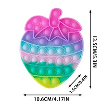 팝잇 미니 푸시팝 푸쉬팝 파빗 레인보우 감각 방지 스트레스 피젯 장난감 가방 포핏 버블, 19 S