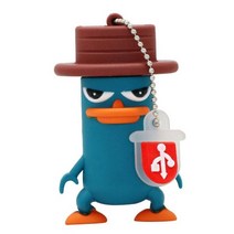 PendDrive USB 플래시 드라이브 재미있는 사랑스러운 페리 너구리 모양 플래시 메모리 2.0 펜 메모리 U 디스크 4G 8G 16G 32GB 256GB, 512GB_파란