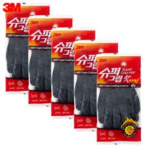 3M 슈퍼그립 핫 겨울 작업용 털 기모 장갑 캠핑 등산 군대 낚시, 5개 S