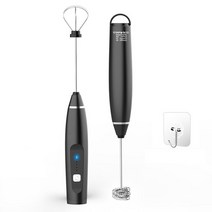 미니 휴대용 전기 우유 거품기 믹서 계란 교반기 커피 초콜릿 블렌더 주방용 도구, 02 black