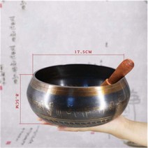 싱잉볼 네팔 불교 티베트어 노래 그릇 요가 명상 소리 치료 구리 종교 공예, [06]