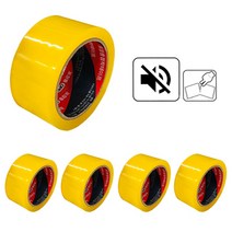 소유 무소음 박스 테이프 OPP 저소음 조용한 핸디컷 이지컷 중포장 이사짐 택배용 40M 투명, 5개입