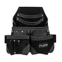 목수벨트 미국 FUERI 용 가죽 공구 파우치 5포켓 프레임 공구 가방 키트-606650, 블랙-6150