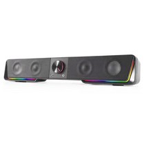 Redragon GS570 Darknets 듀얼 스피커 및 다이내믹 조명 블루투스 사운드바가 있는 RGB 2.0 채널, Bluetooth Sound Bar