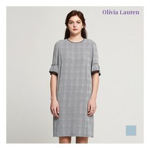 [올리비아로렌] [올리비아로렌] 소매 셔링 장식 체크원피스_VOPOAVM4111