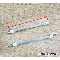 전기히터부품 전기 히터 부품 플러그 유형 석영 가열 튜브 24cm 호환, 한개옵션0