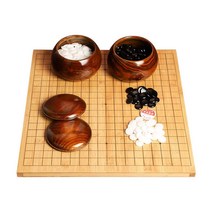바둑테이블 기원용 바둑판 바둑돌 세트 원목, B 종운자+운자 천 가방+가죽 판
