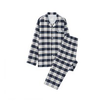 MUJI 무인양품 플란넬 파자마 체크 커플잠옷 / 아이보리블루 사랑스러운잠옷, 사이즈_S~M, 상세페이지 참조