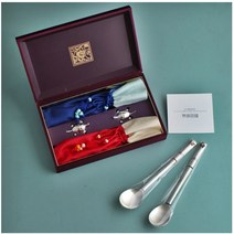 칠보 특 은수저 80% 2벌+거북받침+케이스+주머니+종이포장 부부 커플 혼수 예단용 신혼 고급 은수저세트 은혼식 전통수저 선물, 원, 종이포장, 인쇄없음