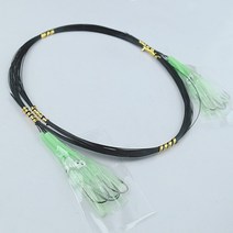 [단일코리아] 선상 갈치 채비 L1 뉴카본 바늘 블랙 라인 꼴뚜기, 10개