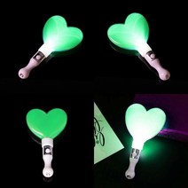 마트498 하트 LED야광봉 (그린) 강남클럽 클럽용품 셀프촬영소품 LED스틱 야광용품 홍대클럽 발광스틱 페스티벌용