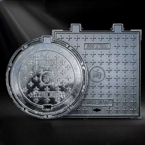 맨홀 뚜껑 정화조 고무판 도로 차수판 덮개 하수구 커버 청소 원형 사각 개구부, 원형 700x800 / C250