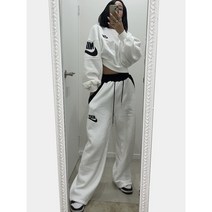 루즈핏 남녀공용 양기모 핫 겨울 기모 와이드 일자 추리닝바지 커플룩 트레이닝팬츠
