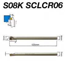 초경합금 인서트 S08K-SCLCR06 내부 선삭 공구 홀더 Ni 도금 CCMT060204 2(1.5)1 및 1 개 10 개, 02 NO toolholder, 06 CCMT060204-HQ TSM825