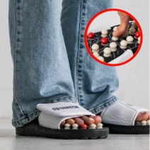 스내치 지압 슬리퍼 자주붓기 마사지 실내 자세교정 자가치료 혈액순환효과, M(250-265)