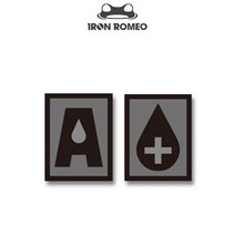 IRON ROMEO 아이언 로미오 [안전발전소] 혈액형 RH+A B O AB (SWAT PVC)_Blood Type PVC Patch_SWAT 071~074