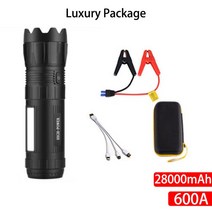 점프 스타트 스타터 자동차 배터리점프 다기능 자동차 점프 스타터 손전등 28000mAh 비상 부스터 가솔린 디, b