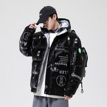 남자 패딩 점퍼 겨울 잠바 다운 집업 방한 빅사이즈 5XL 바람막이 루즈핏 패션 캐주얼 프린트