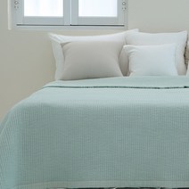 포그나미 데일리 네이쳐 60수 아사 순면 피그먼트 워싱 이불겸 스프레드 28종, 스트라이프(K)/민트