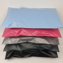 [샤샤팩토리] 강력접착 다양한 색상 HDPE 택배봉투 (블랙 그레이 실버 핑크 스카이)50매 100매