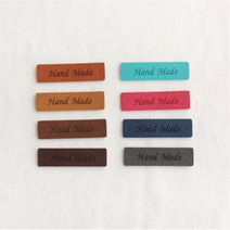 릴리패브릭 3개)가죽라벨-리얼8종[택1], 네이비