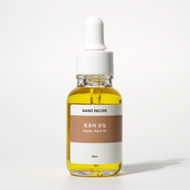 비정제 천연 호호바 씨 오일 100% 30ml 냉압착 비정제 블랙헤드 코 피지 식물성 클렌징 오일 로션 저자극 효능 두피 마사지 유아 베이비 오일, 1개