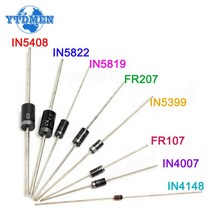 1N4148 1N4007 1N5819 1N5399 1N5408 1N5822 FR107 FR207 정류기 다이오드 세트 팩 전자 부품 모듬 키트 100개/몫