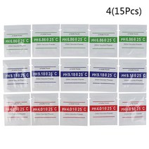 PH 측정기 PH 버퍼 분말 측정 교정 솔루션 ph4.00/ 6.86 /9.18 디지털 Pm 테스트 미터 배관 용 5/15 개/몫, 04 A4