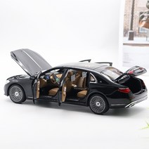 노레브 벤츠 마이바흐 S680 1:18 Maybach S-class 합금 자동차 모델, 블랙 멀티 스포크 휠