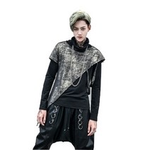 2022 춘추 루즈핏 연예인 스타일리스트 티셔트 남캐주얼 엣지 티