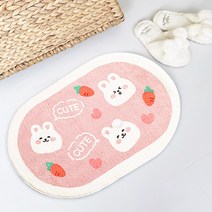 큐트토끼 욕실발매트 인테리어러그, 발매트(큐트토끼)