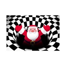 착시매트 착시러그 특이한러그크리스마스 착시 현관 매트 3D 비주얼 광학 바닥 미끄럼 방지 러그 정면 문