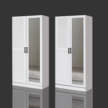 웰튼 갤러리 400 800 옷이불수납 거울 서랍옷장, 하프-거울이불장