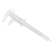 버니어캘리퍼스 0-150mm diy 도구 목공 금속 가공 배관 모델 플라스틱 버니어 캘리퍼스 조리개 깊이 직경 측정 도구 만들기, 150mm 흰색