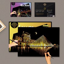 DH쇼핑 스크래치 나이트뷰 보드 스크래치북 스크래치페이퍼, 후지산(C_01)