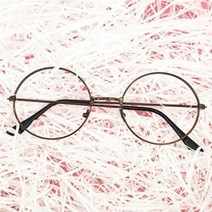 알없는 금테 안경 진갈색 가벼운 패션 작은 안경테