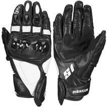 남자 오토바이 방한 운전용 자외선 차단 흰 다한증 양 가죽 드라이빙 글러브 바버 장갑, S2 - 블랙앤화이트