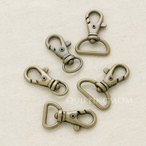퀼팅맘 가방장식 악세사리 연결고리 O D링 키링 키홀더모음, 붕어 [앤틱] 15mm (6개)