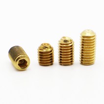 M6 황동 무두 볼트 DIN916 육각 소켓 헤드 나사 스크류, M6 (2pcs), 6mm, 1개