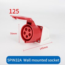 산업용 플러그 및 소켓 3P/4P/5 핀 전기 커넥터 32A ip44 방수 벽걸이 남성/여성 220V 380V, 11 5P 32A Mounted