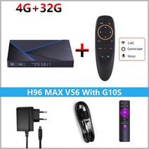 미디어박스 미디소프트 영상재생 미디어플레이어 H96 맥스 V56 스마트 TV 박스 안드로이드 12 8GB 64GB RK3, 05 4G 32G G10S_01 미국 플러그